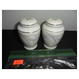 Valmont China White & Silver Salt and Pepper
