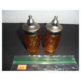 Copper Glass Salt and Pepper Shakers
