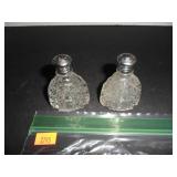 Vintage Glass Salt and Pepper Shakers