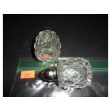Vintage Glass Salt and Pepper Shakers