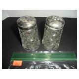Vintage Molded Glass Salt and Pepper Shakers