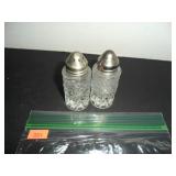 Vintage Glass Salt and Pepper Shakers