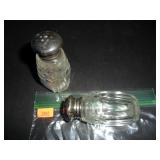 Antique Glass Salt and Pepper Shakers