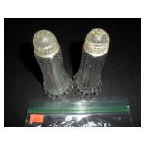 Vintage Glass Salt and Pepper Shakers