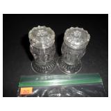 Vintage Glass Salt and Pepper Shakers
