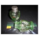Vintage Glass Salt and Pepper Shakers