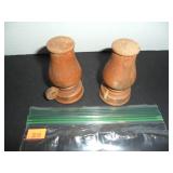 Wooden Oil Lamps Salt and Pepper Shakers