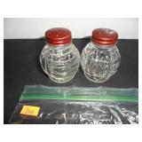 Vintage Clear Glass Salt and Pepper Shakers