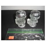 Clear Glass Turkey Salt and Pepper Shakers