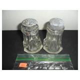 Vintage Clear Glass Salt and Pepper Shakers