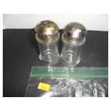 Vintage Clear Glass Salt and Pepper Shakers