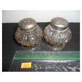 Vintage Clear Glass Salt and Pepper Shakers