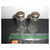 Vintage Clear Glass Salt and Pepper Shakers