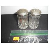 Vintage Clear Glass Salt and Pepper Shakers