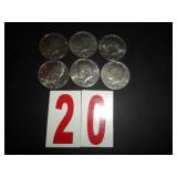 Lot of 6 - 1983 D Kennedy Half Dollars Lot of 6 - 1983 D Kennedy Half Dollars