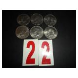 Lot of 6 - 1985 D Kennedy Half Dollars Lot of 6 - 1985 D Kennedy Half Dollars