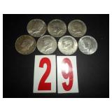 Lot of 7 - 1967 40% Silver JFK Half Dollar= AU Lot of 7 - 1967 40% Silver JFK Half Dollar= AU
