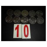 Lot of 10 - 1776-1976 D Kennedy Half Dollars