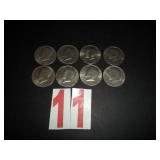 Lot of 8 - 1776-1976 D Kennedy Half Dollars