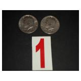 Lot of 2 - 1971 Kennedy Half Dollars