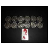 Lot of 12 - 1971  D Kennedy Half Dollars