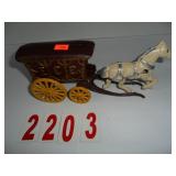 Cast Iron Horse Drawn  Carriage