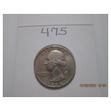 1964 AU Washington Silver Quarter