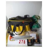 Gun cleaning supplies and bag