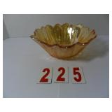 Pearlescent Orange glass bowl