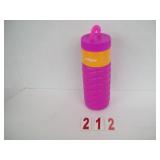 Coolgear Retro Bottle with Straw- Pink & Orange