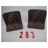Pair of Indian Metal Book Ends