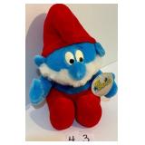 1999 Vintage Papa Smurf Plush Toy 12"