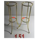 Set of 2 Brass Candle Holders