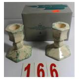 P0591  Pair of 7/8' Terrazzo Candle Holders