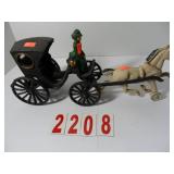 Cast iron Buugy and Horse