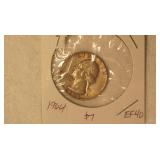 1964 Washington Silver Quarter - EF40