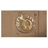 1964 Washington Silver Quarter - AU