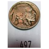 1913 D Type 1 Indian Head or Buffalo Nickel -  G4