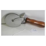 Handcrafted Pizza Cutter -Wood Handle