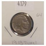 1913 Type 1 Buffalo Nickel G4 Condition