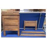 ANTIQUE OAK VICTORIAN DOLL BED