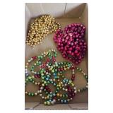 3-STRANDS OF VTG CHRISTMAS BEADS