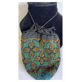 VTG MULTI COLORED BEADED PURSE
