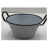 GRANITEWARE MINI WASH TUB-GRAY W/BLACK TRIM