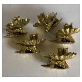 5-EARLY CLIP ON CHRISTMAS CANDLE HOLDERS