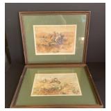 2-RUSSELL WESTERN REPRINTS IN MATTED FRAMES