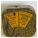VTG LUCKY DIME TIN BANK-NO KEY