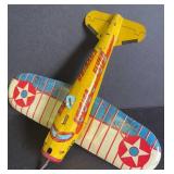 VINTAGE SKY BIRD FLYER  TIN AIRPLANE AS IS