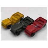 3-TOOTSIETOY CAST JEEPS