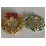 2- CHRISTMAS BROOCHES